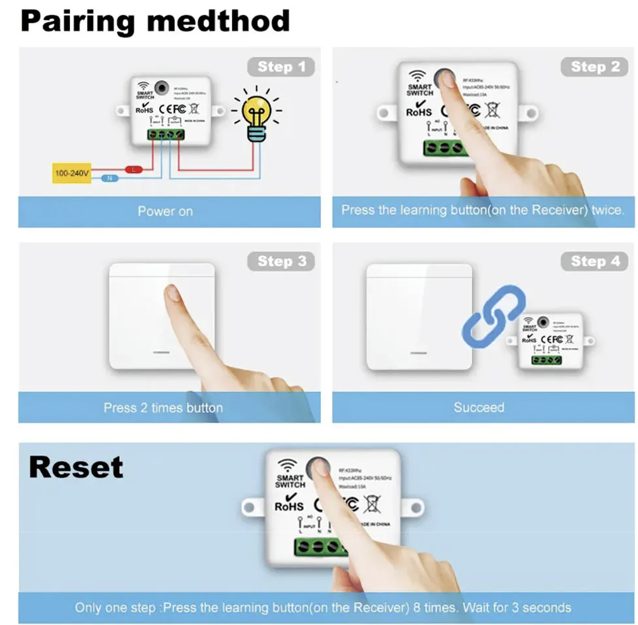Uparivanje RF releja 433MHz
